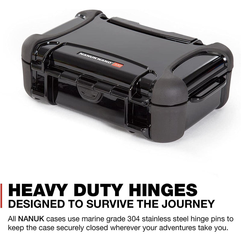 Nano Series Nanuk 330-0001 Waterproof Large Hard Case for Phones, Cameras and Electronics (Black)