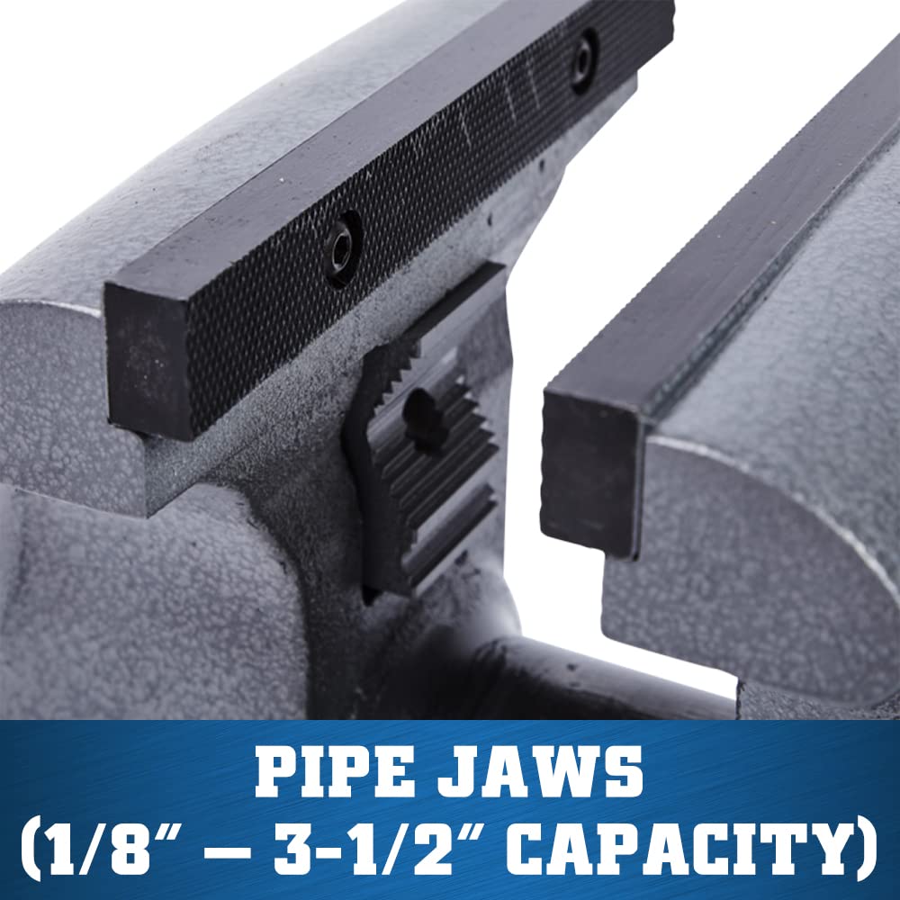 Tradesman Wilton Bench Vise, 8" Jaw Width, 6-3/4" Max Jaw Opening, 4-3/4" Throat (Model 1780A)