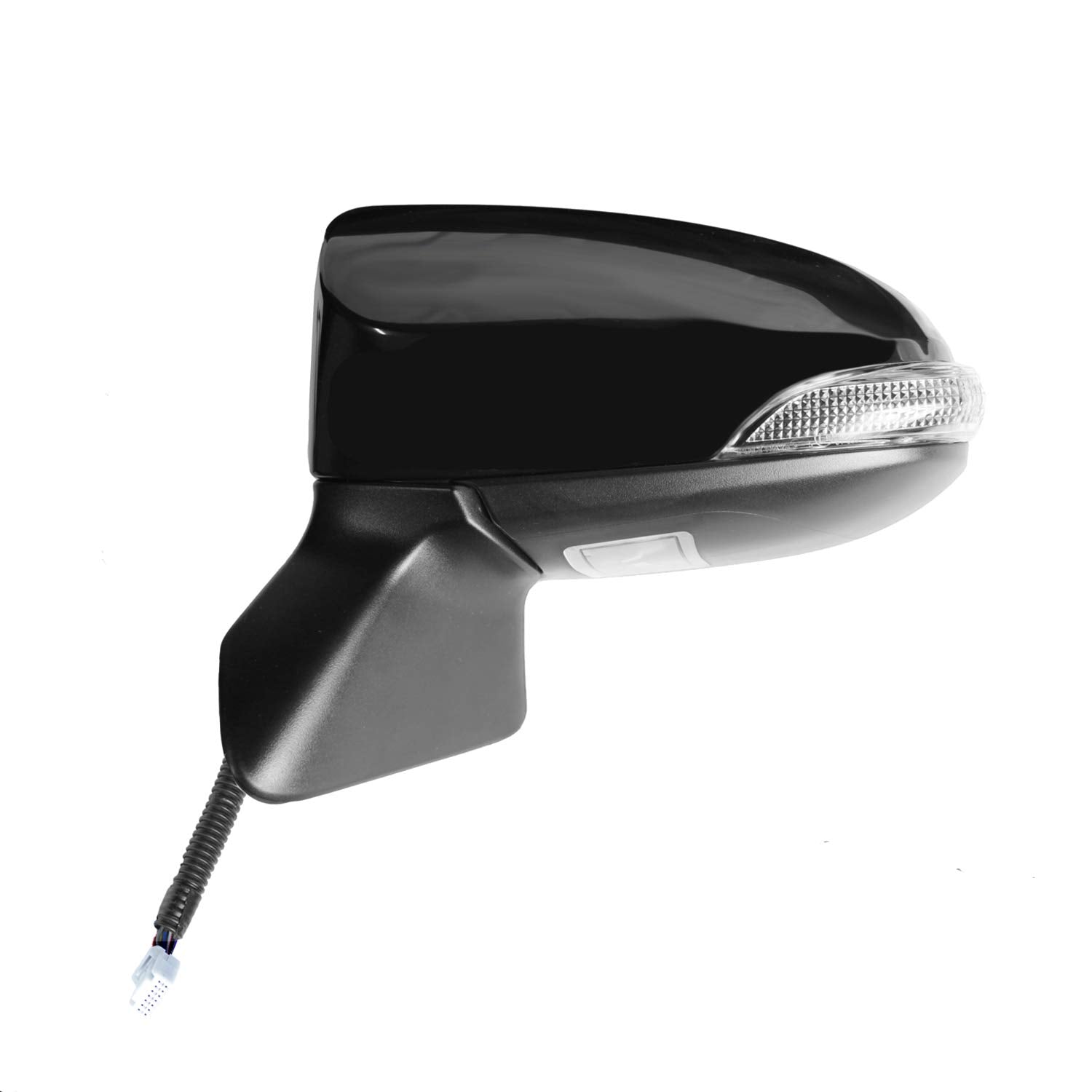 Mirror Driver Side for TOYOTA Venza, (textured black w/PTM cover, w/turn signal, w/puddle lamp, w/memory, power folding), L, HP