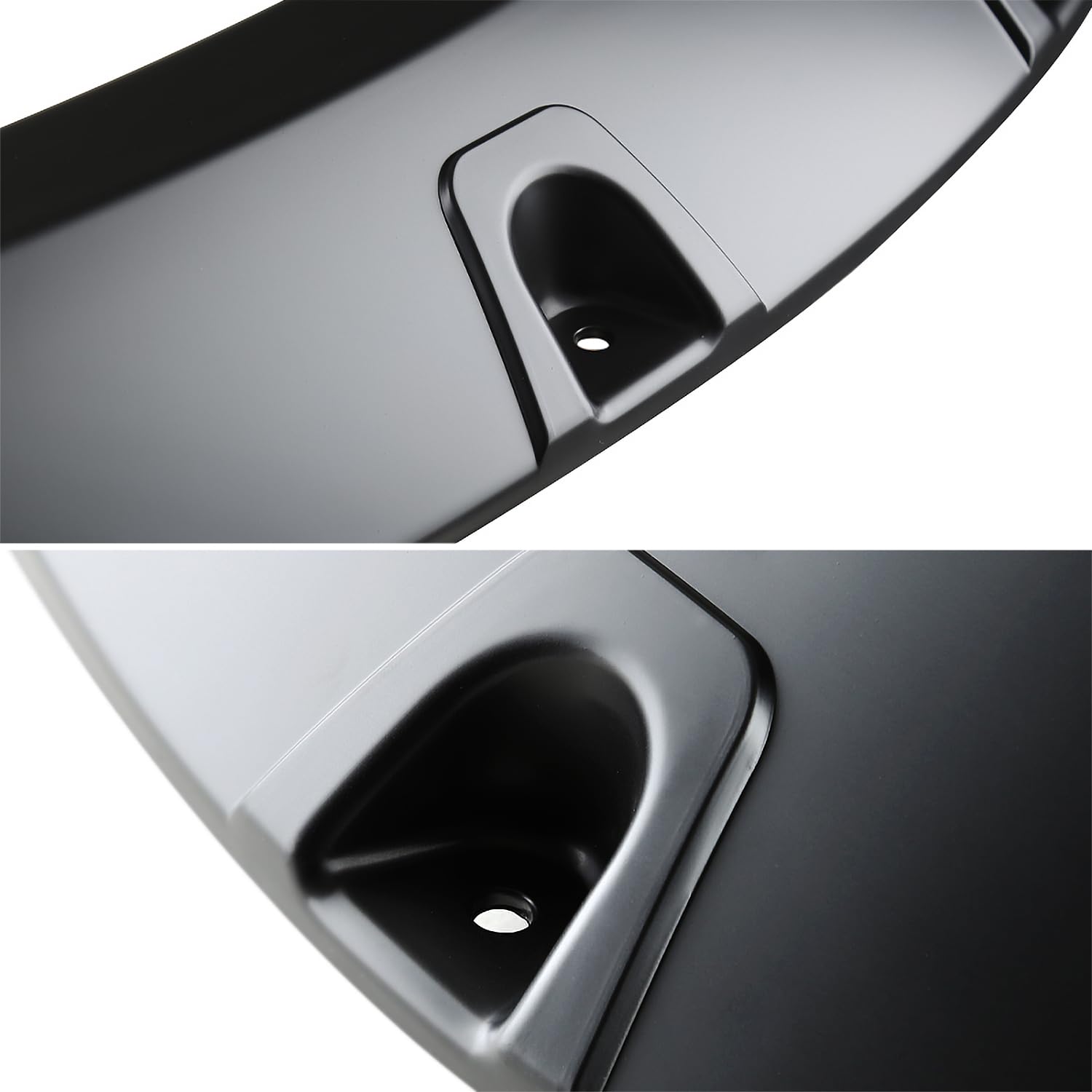 Spec-D Tuning Black Pocket Style 4PC Front + Rear Rivet Bolt On Fender Flares Compatible with 2009-2018 Dodge Ram 1500