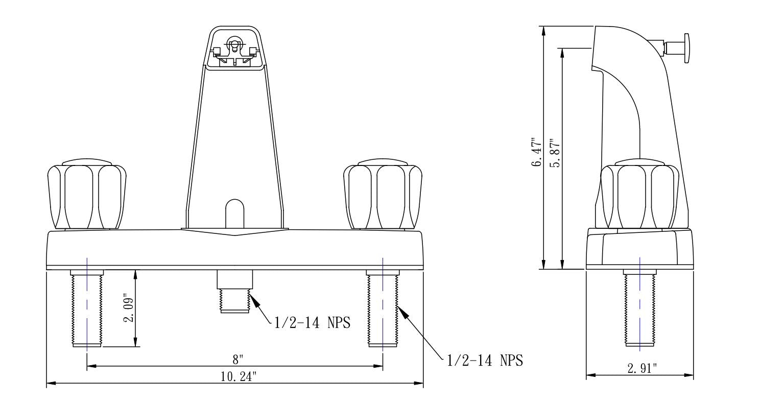 Dura Faucet Classic Economical Tub and Shower Faucet with Diverter (Chrome Polished)