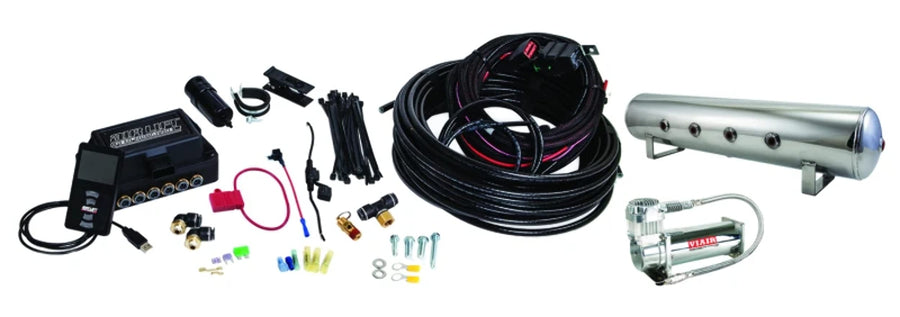 Performance AIRLIFT 27789 3P (3/8" Air Line, 4 Gallon 7-Port Lightweight Polished Al