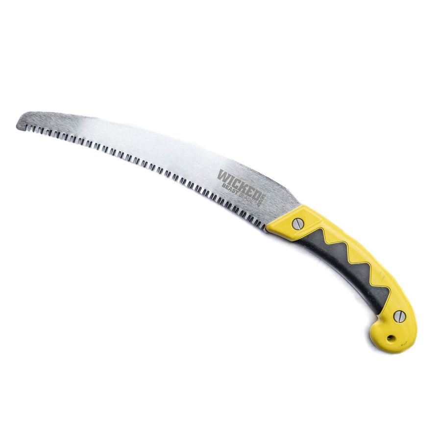 Wicked Tree Gear Wicked Tough WTG-021 Large Curved Blade Hand Saw with Sheath, Silver