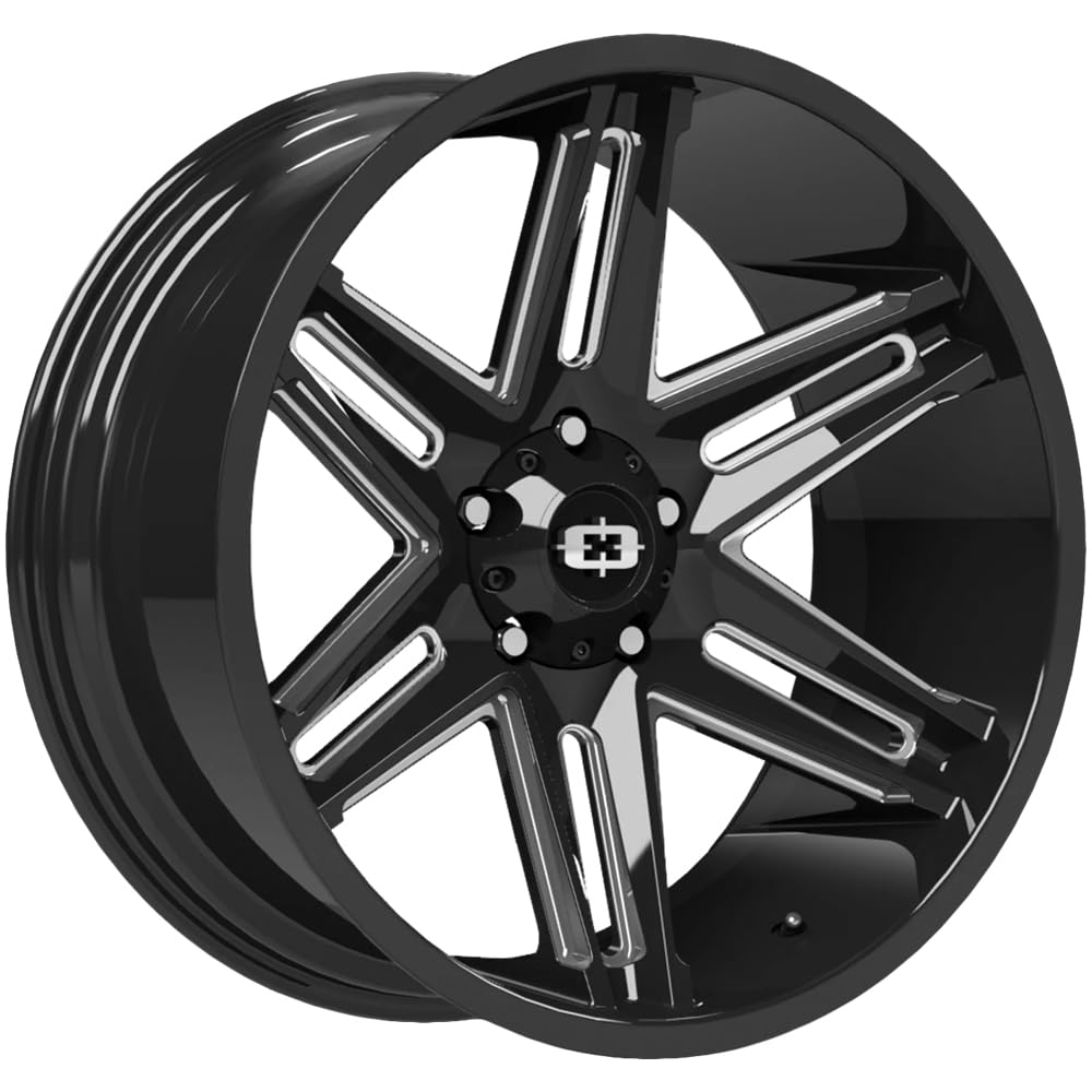 20x10 Vision 363 Razor Black/Milled Wheel Rim 20" Inch 5x150-25mm