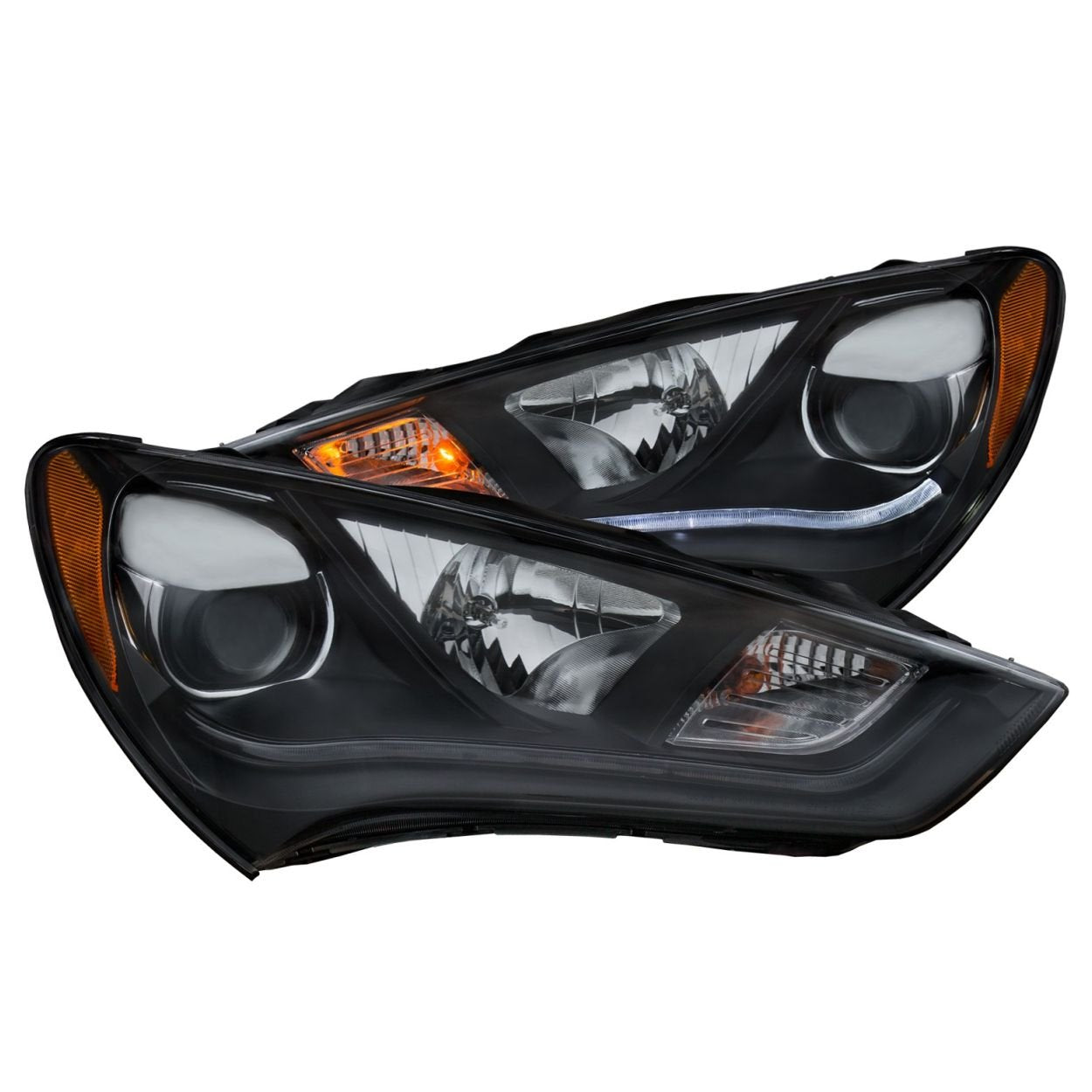 Plank Style ANZO USA 121511 Headlight Set-Black Projector