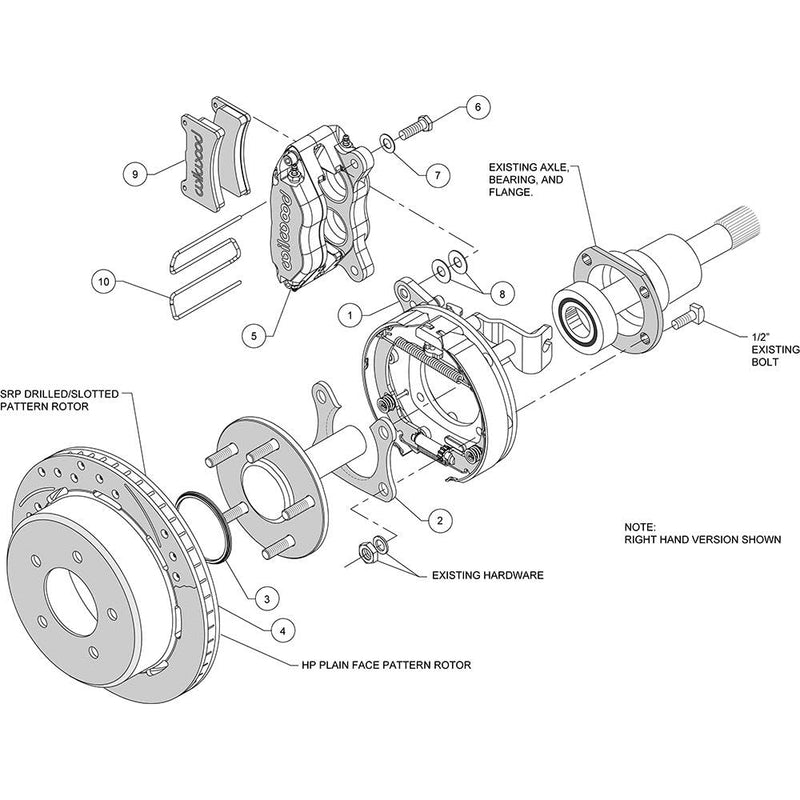 P/S DPL Park Brake Kit, Red