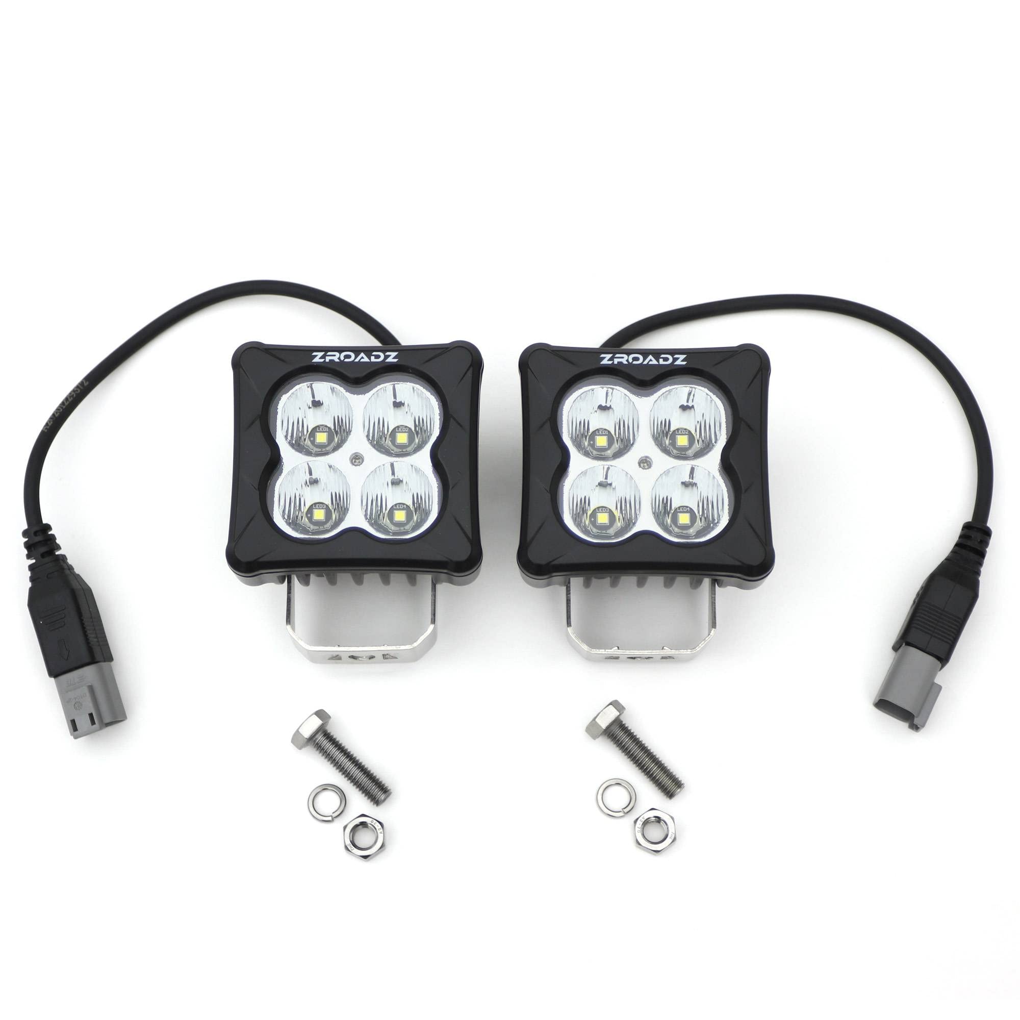 ZROADZ G2 Series 3" Light Pod Set, Z30BC20W-D3F-2, White, Flood 2 Pc