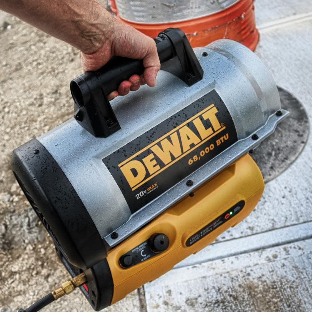 Cordless DEWALT 68,000 BTU Portable Forced Air Propane Heater