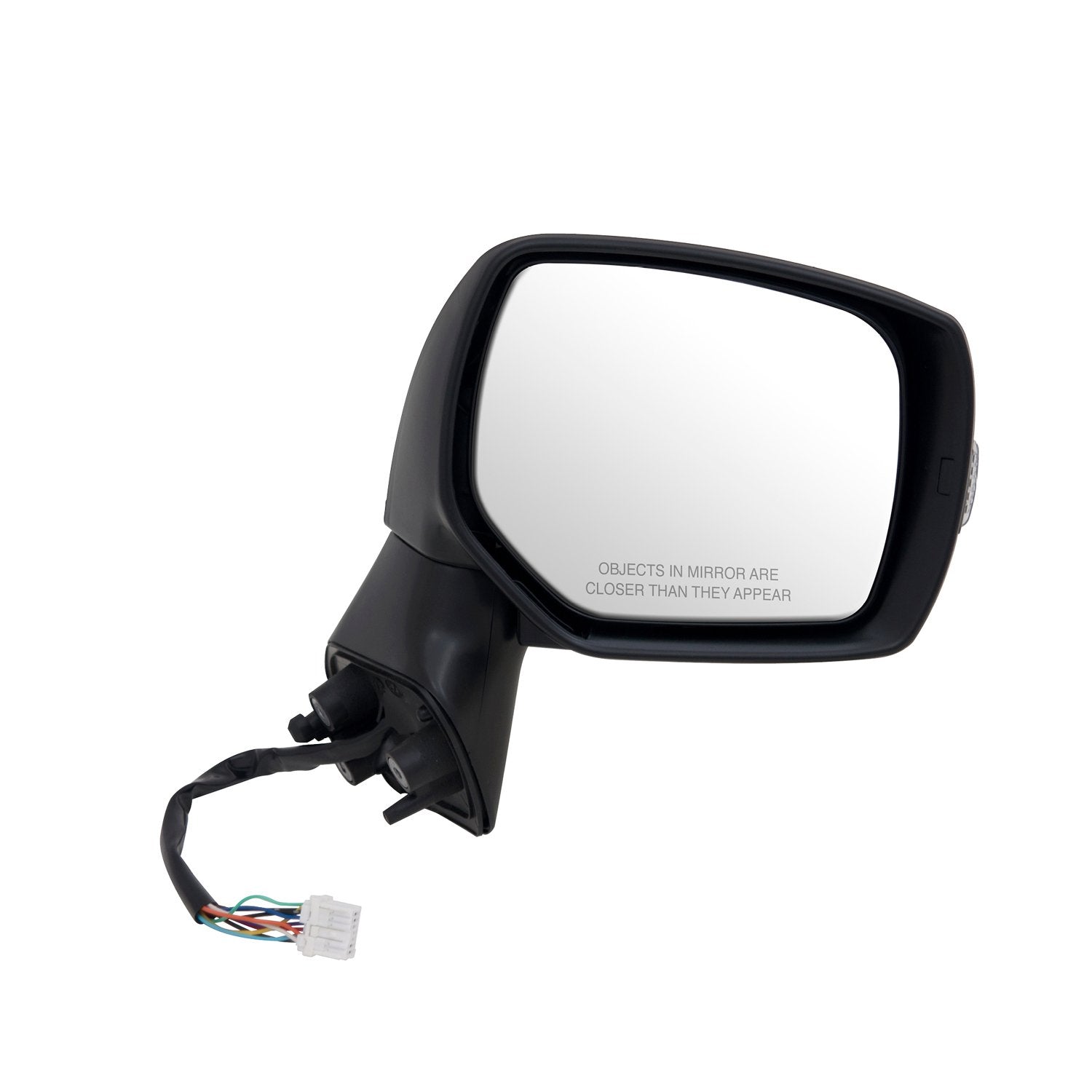 Side Passenger Mirror for Subaru Forester, Textured Black w/PTM Cover, w/Turn Signal, Foldaway, w/o Memory, w/o Blind spot Detection, Heated Power