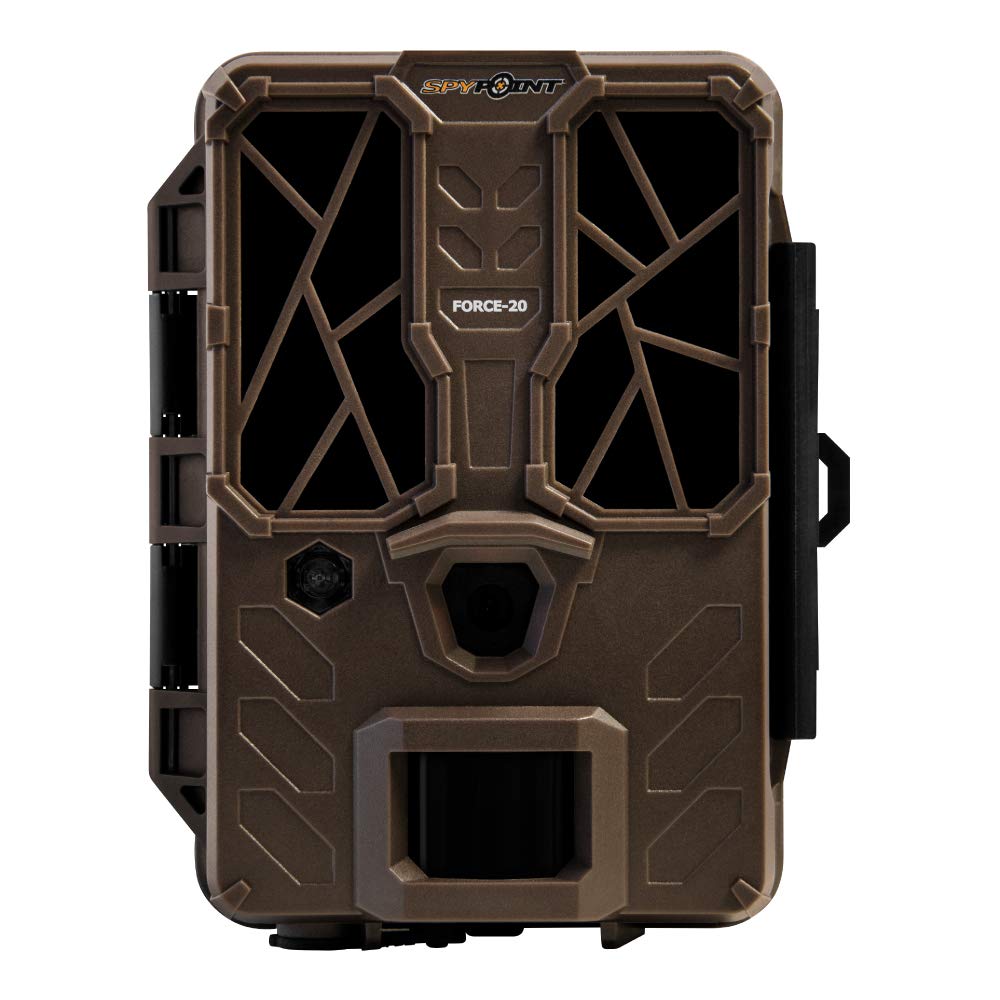 SPYPOINT Trail Camera FORCE-20 20MP HD Video w/ 48x High Power LEDs & Infrared Boost Tech for GREAT NIGHT IMAGE, 80' Flash Range, Low Glow Backlit Setup LCD Screen | NON-Cellular