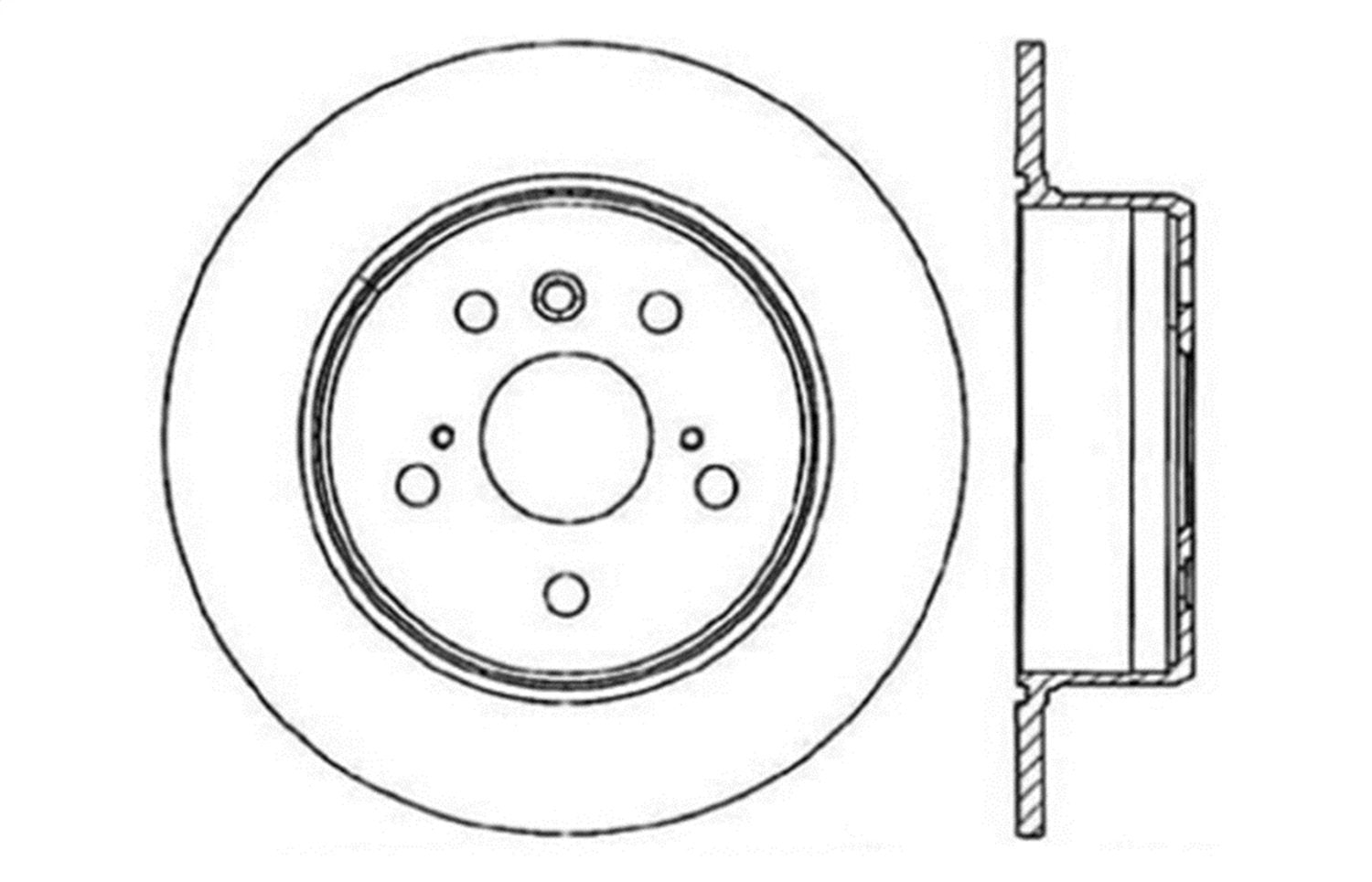 Sport Drilled/Slotted Brake Rotor StopTech 127.44106R (Rear Right), 1 Pack