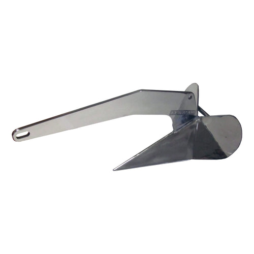 Lewmar Stainless Steel DTX Anchor 35 lbs. for Boats 35'- 52', Lead ballasted tip, Integrated Eye, one-Piece Build, Non-hinged plow, self-Launching, 32" L x 14-1/4" W x 13-3/8" H - 2020202205