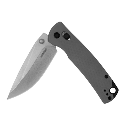 Kershaw Pocket Knife Sequence, Gray Design, 3.32 Inch Stainless Steel Drop Point Blade, EDC with Manual Opening, Reversible Deep Carry Pocketclip, Everyday Carry Pocket Knife for Men and Women