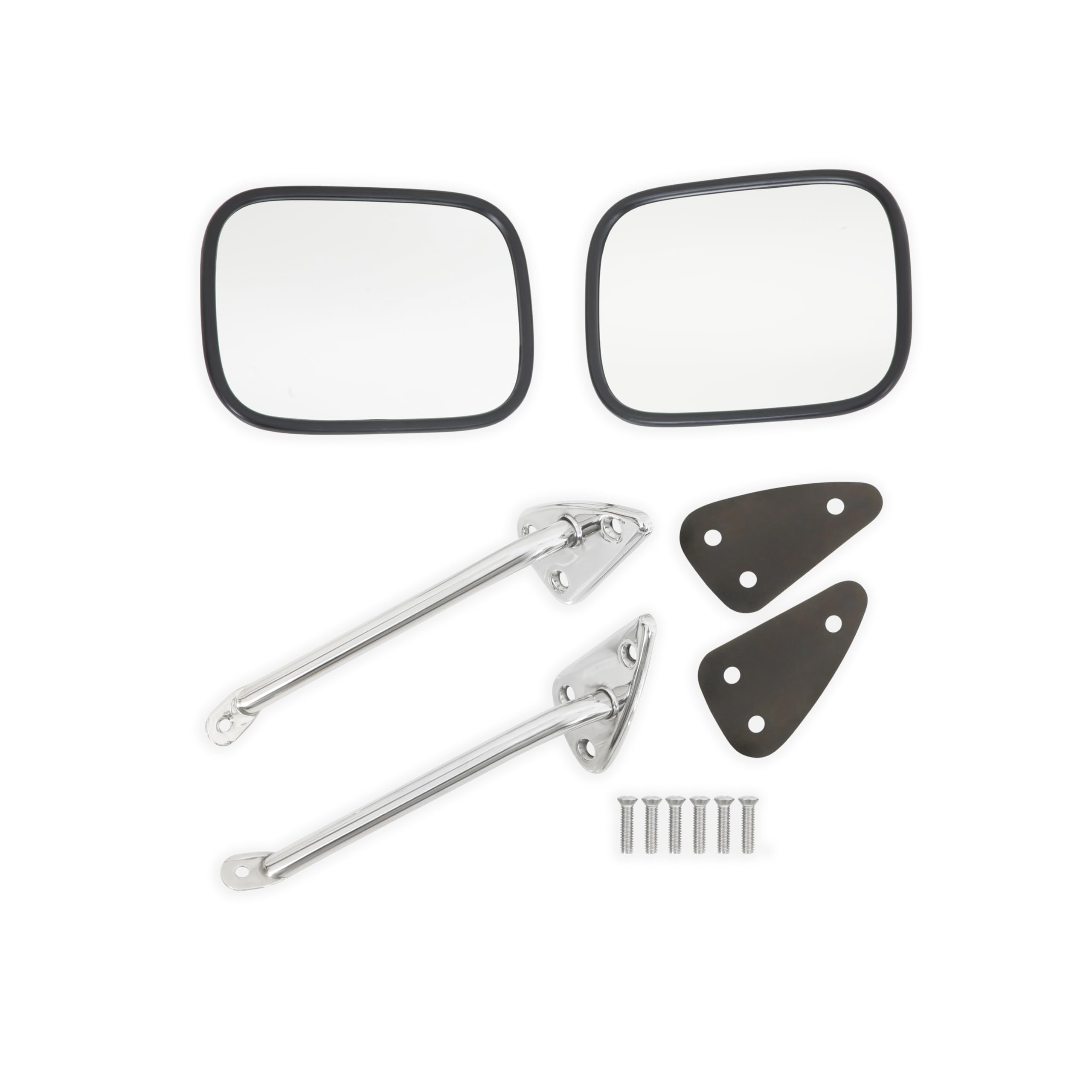 Complete Brothers Trucks Mirror Set - Chrome/Stainless-Rectangle - Pair COMS3SC