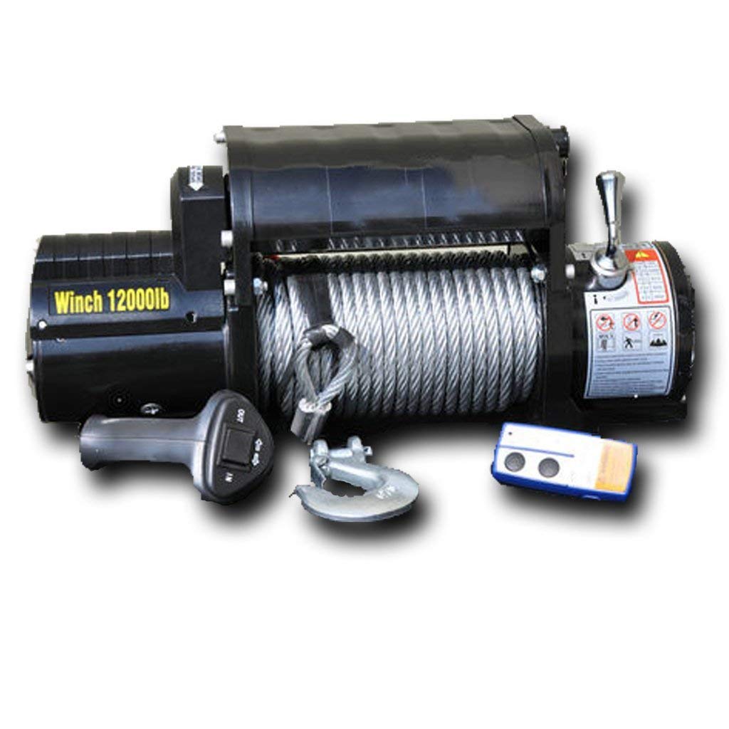 WB12SC | DV8 Offroad | Recovery Winch | Steel Cable with Roller Fairlead | 12,000 Line Pull Rating | 6.0HP Motor | 3-Stage Planetary Gears in 265:1 Ratio | Dual Remotes Included