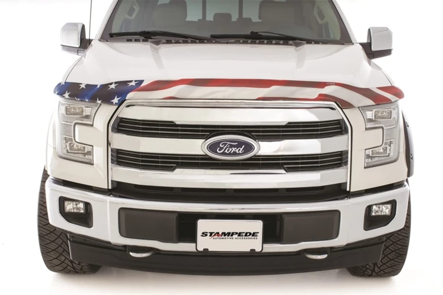 Vigilante Hood Protector | Stampede - High Profile / American Flag (no Eagle) | 2015-2020 Ford F-150 (Excludes Raptor Model) | 2153-41