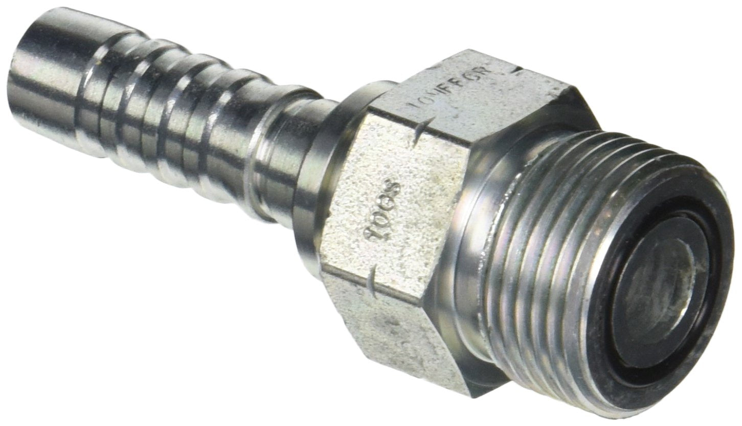 GlobalSpiral Couplings Gates 8GS-10MFFOR, Male Flat-Face O-Ring, Zinc Plated Carbon Steel, 2.91", 1/2" ID