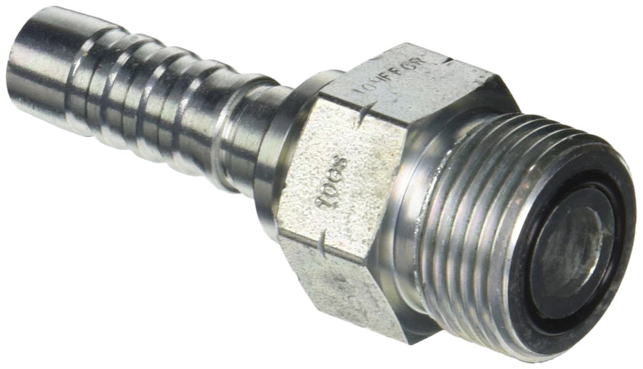 GlobalSpiral Couplings Gates 8GS-10MFFOR, Male Flat-Face O-Ring, Zinc Plated Carbon Steel, 2.91", 1/2" ID