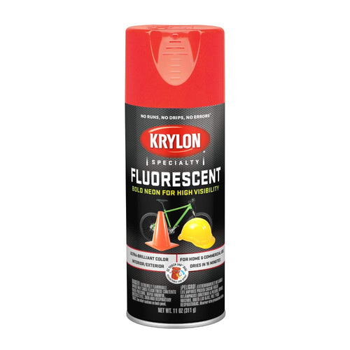 Krylon 3101 Flou Orange 11Oz Aerosol Paint Spray Red