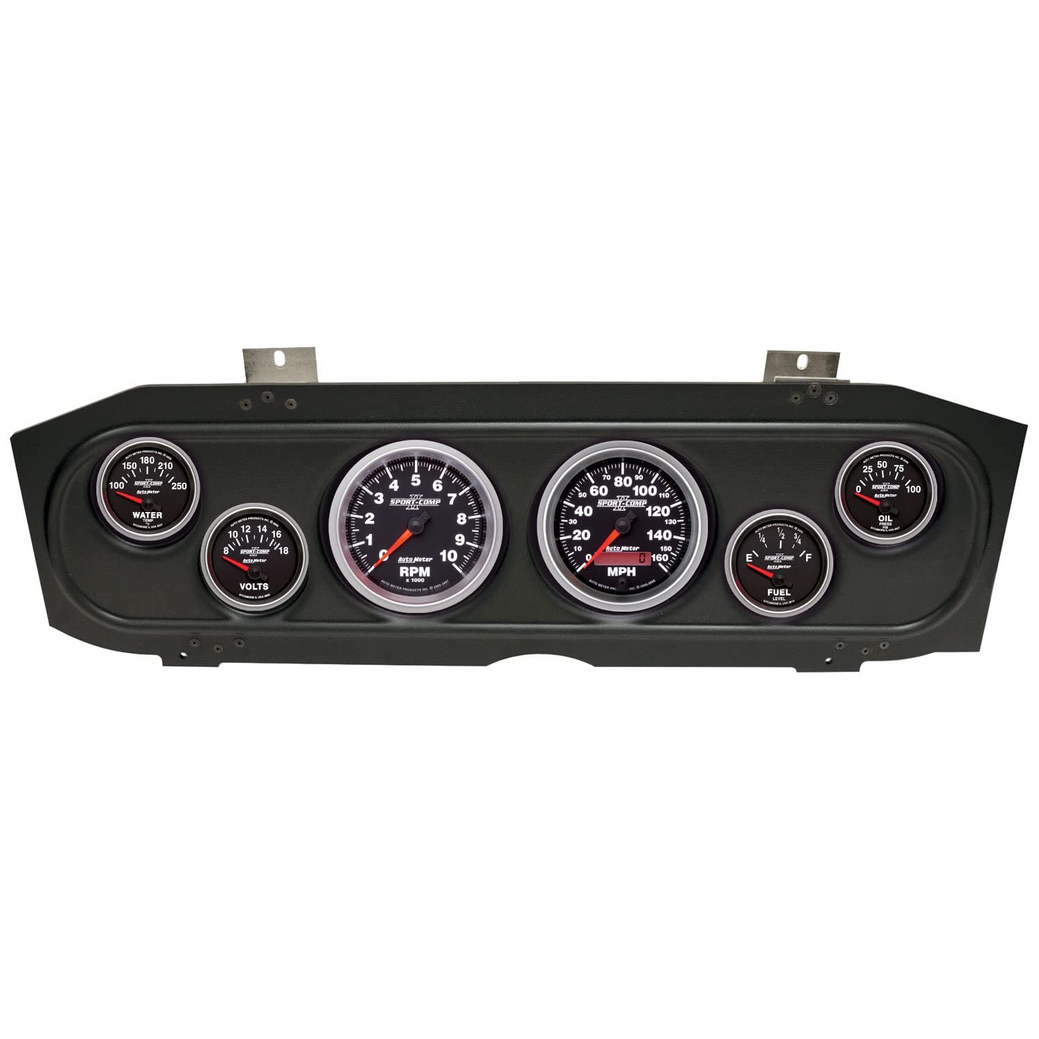AutoMeter Dash Kit Direct Fit, (3 3/8" X2, 2 1/16" X4), MERC Cougar 69-70, Sport-Comp Ii (2913-12)