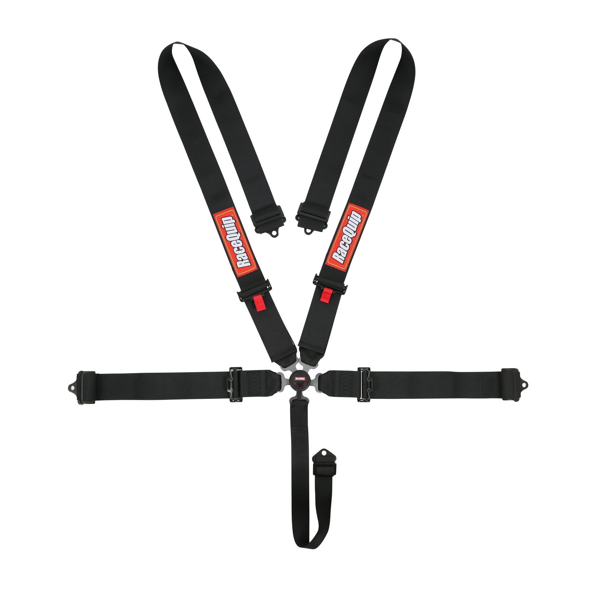 5 Point Harness RaceQuip 741001RQP Sportsman Camlock SFI 16.1 Pull Down Adjust Bolt-On/Wrap Around Black