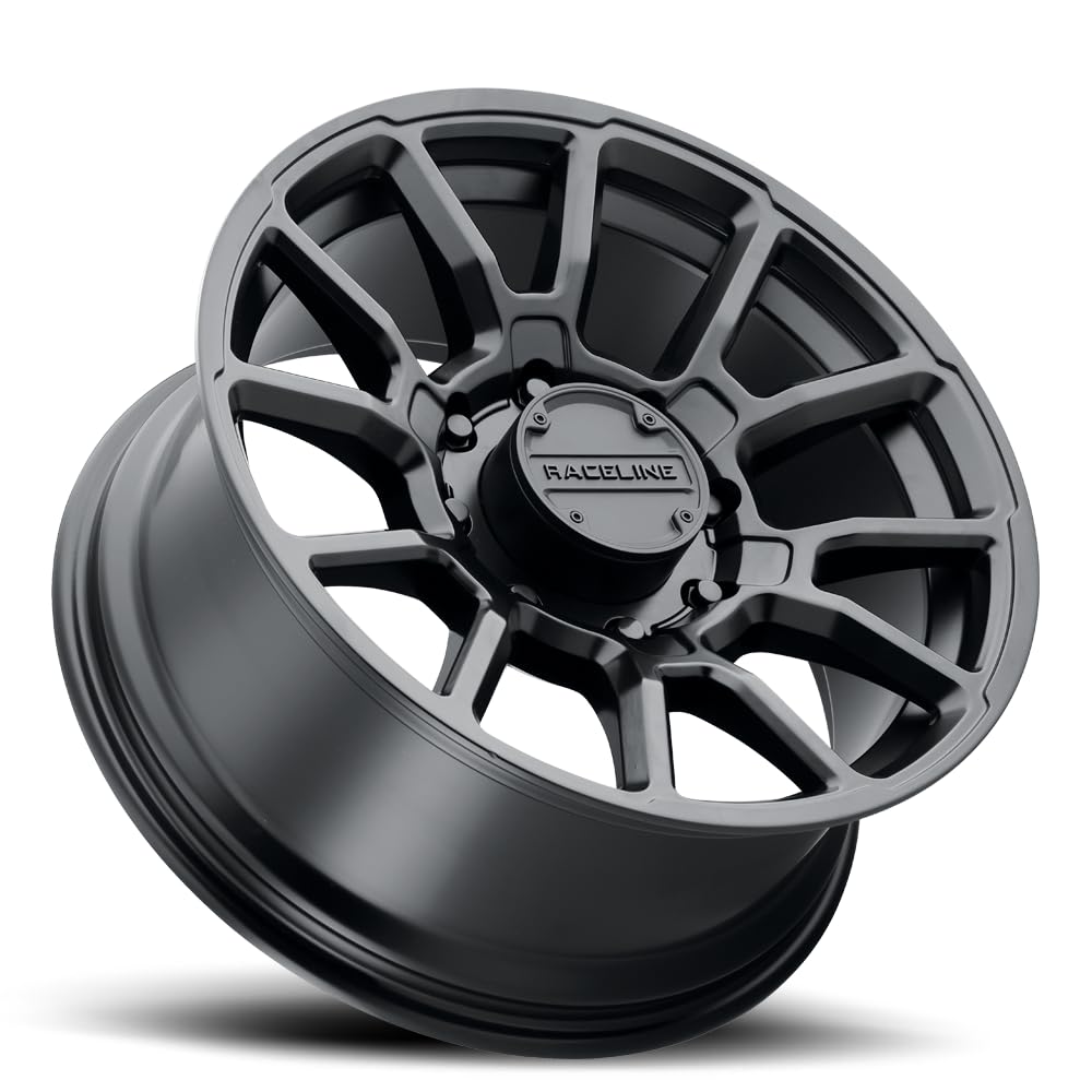950B Raceline Wheels GAUGE Satin Black Wheel (18 x 9. inches /8 x 170 mm, 18 mm Offset)