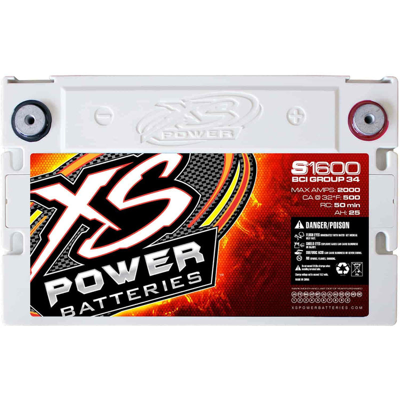 16 Volt XS Power S1600 Lightweight AGM Racing Battery