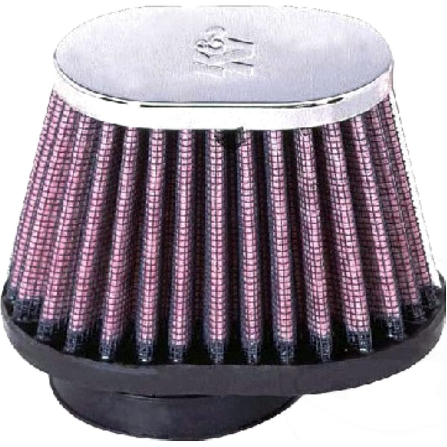 K&N Original High-Flow Lifetime Universal Clamp-On Air Filter: Performance, Premium, Washable: Flange Diameter: 2 In, Filter Height: 2.75 In, Flange Length: 0.625 In, Shape: Oval Straight, RC-1820