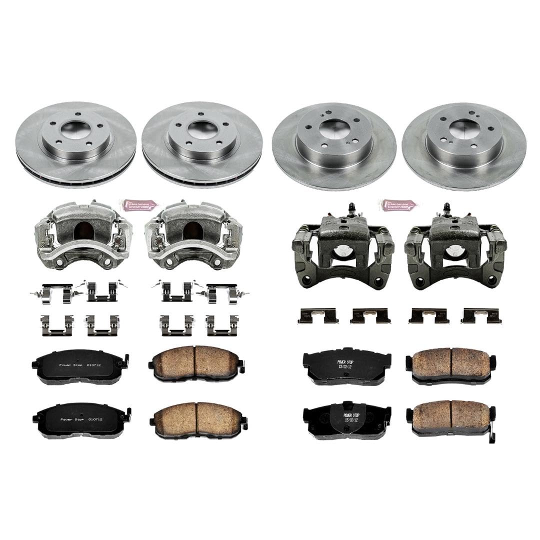 Power Stop KCOE2704 1-Click Autospecialty OE Replacement Brake Kit with Calipers For Nissan Maxima 2000-2001 [Model Specific]