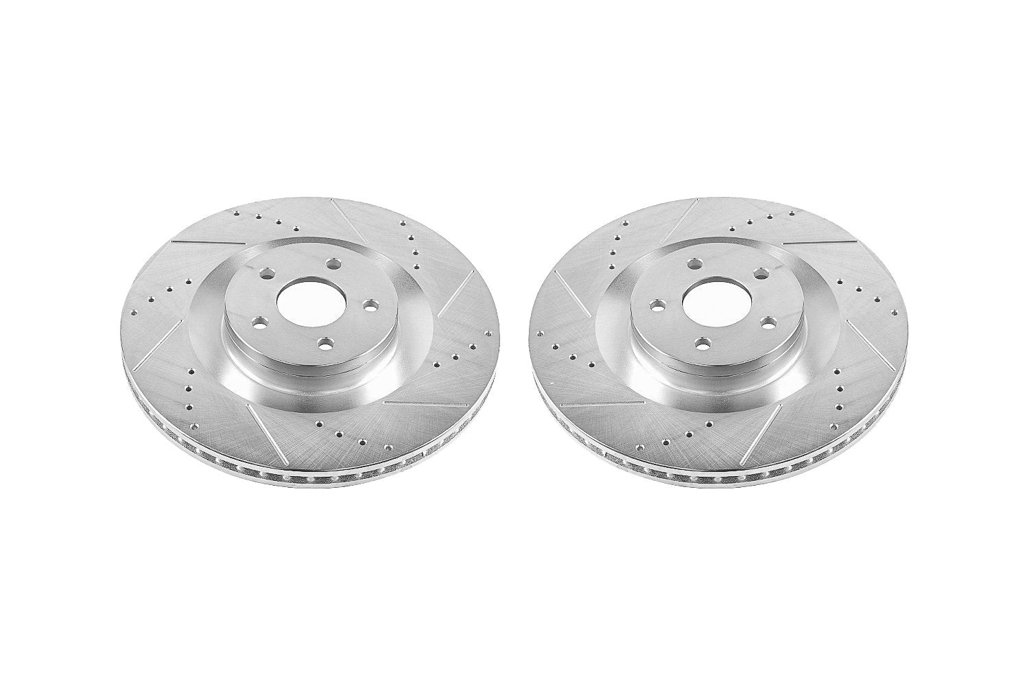 Power Stop AR85180XPR Evolution Front Drilled and Slotted Rotor Pair For Ford Focus 2016-2018 [Model Specific]
