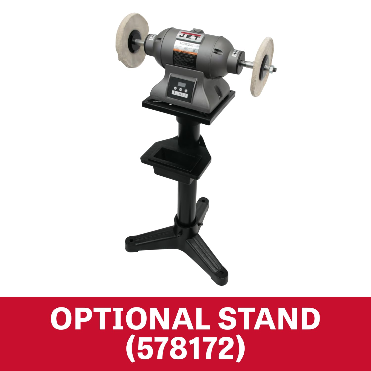 JET 8-Inch Bench Buffer Industrial, Variable Speed, 1 HP, 115/230V 1Ph (IBG-8VSB)