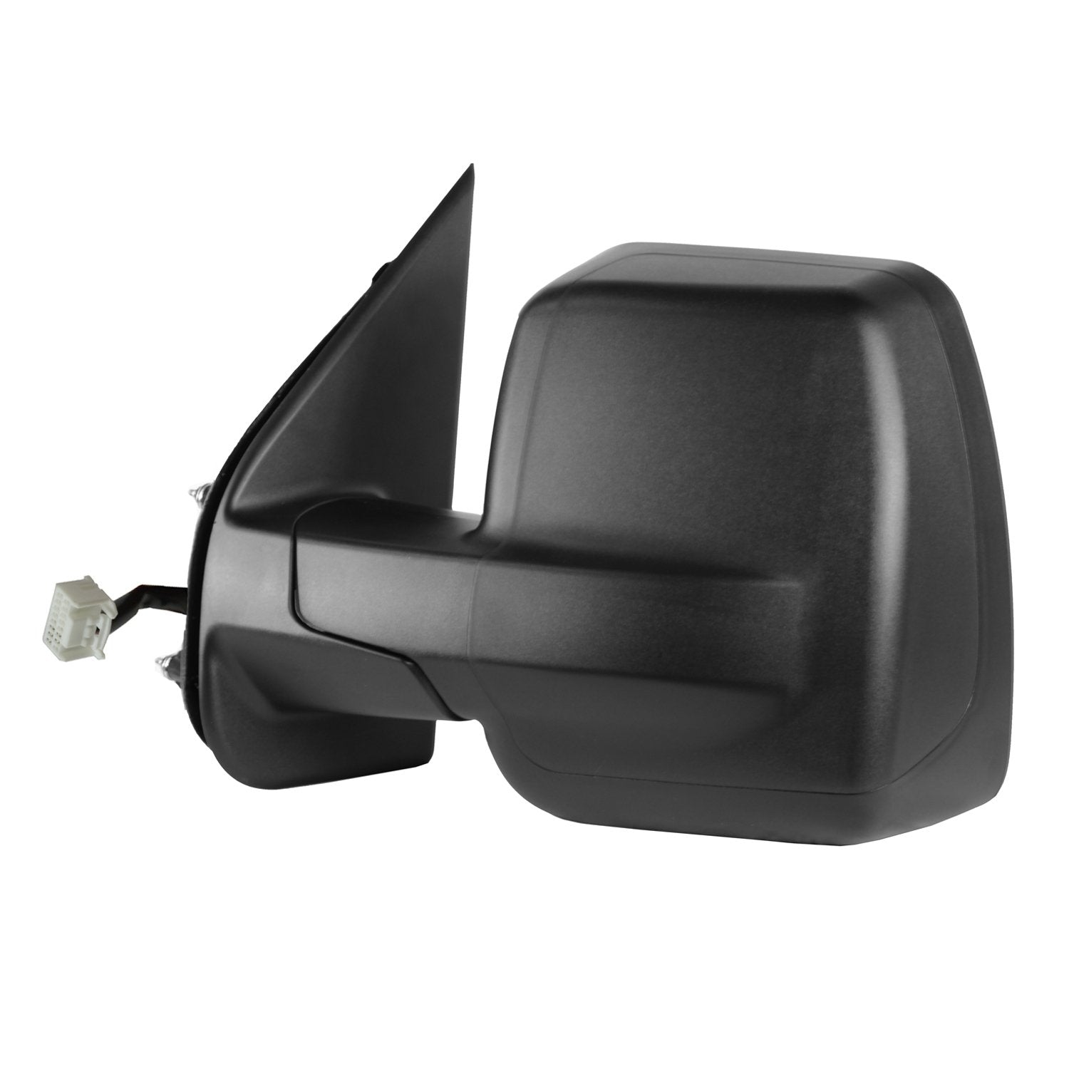 Mirror Driver Side for Nissan NV 1500, 2500, 3500, Textured Black, Dual Lens Foldaway, w/o Tow pkg, Heated Power