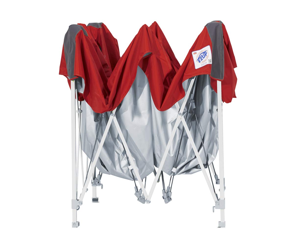 E-Z UP Instant Shelter Dome Canopy, 10' x 10', Vented Top with Wide-Trax Roller Bag & 4 Piece Spike Set, Punch