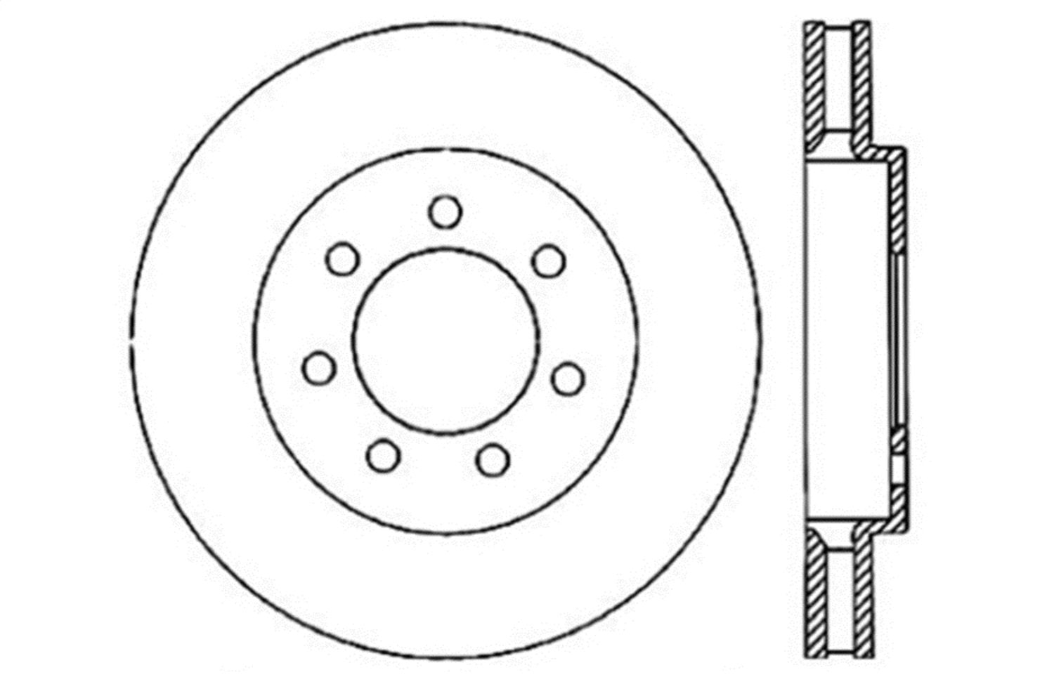 Sport Drilled/Slotted Brake Rotor StopTech 127.65101R (Front Right), 1 Pack
