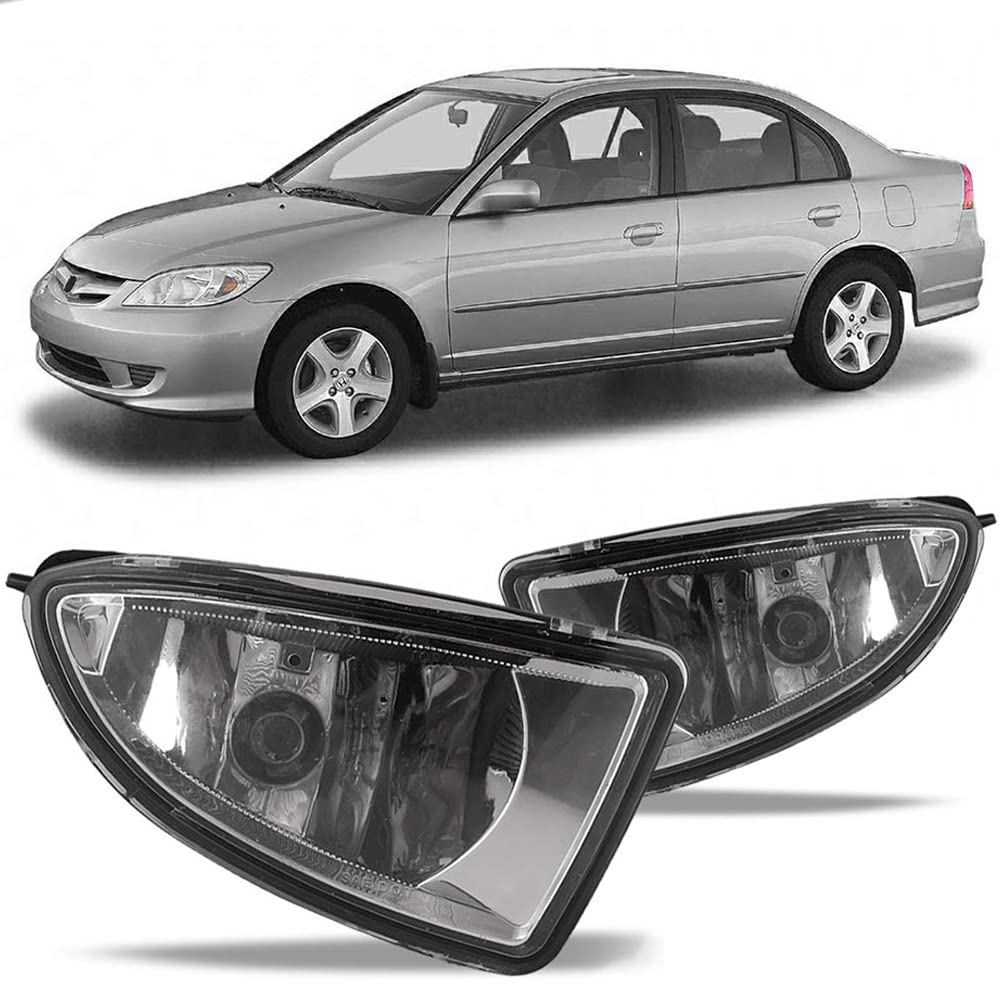 OEM Series Winjet for [2004-2005 Honda Civic] Driving Fog Lights + Switch + Wiring Kit