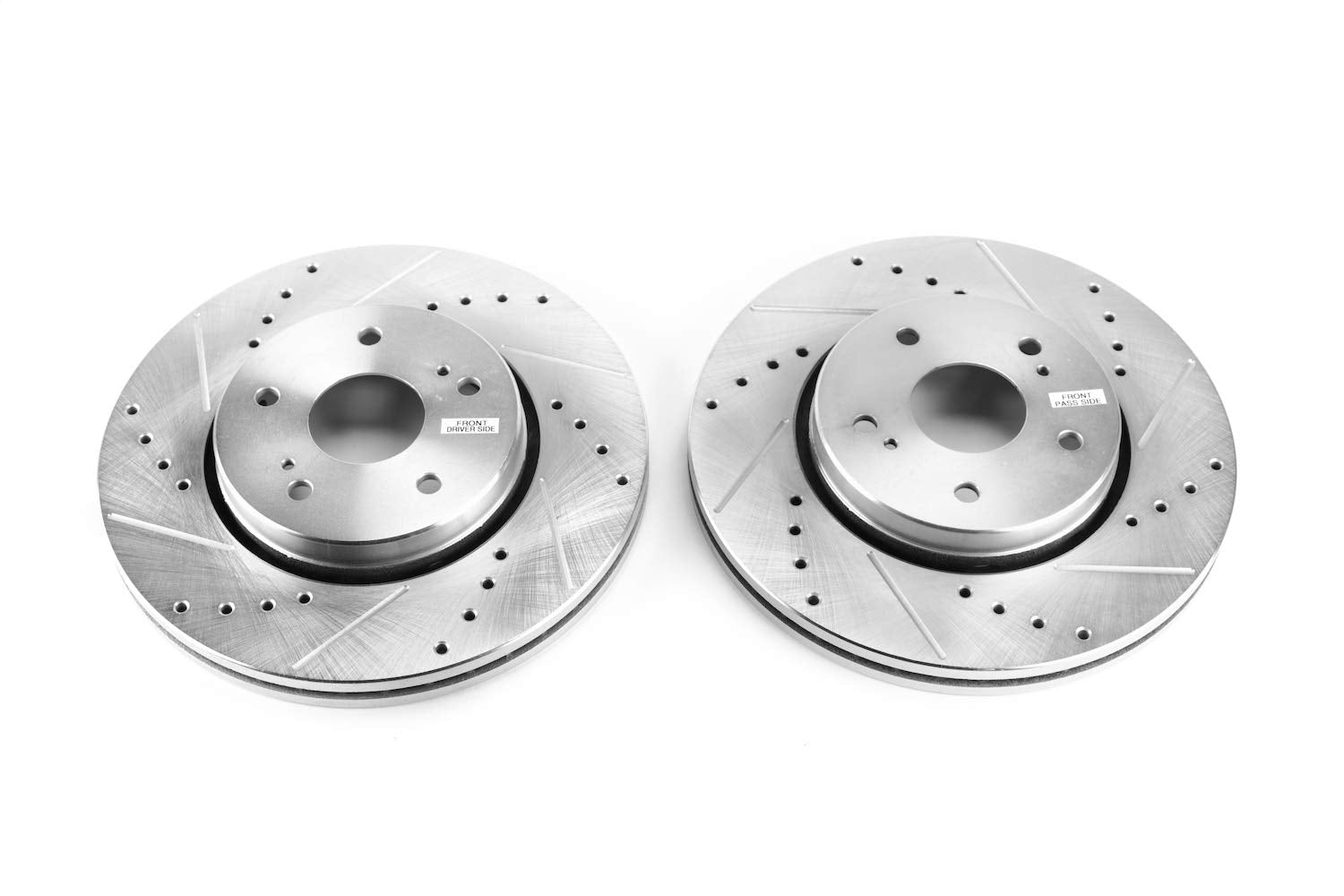 Power Stop JBR1545XPR Front Brake Rotor Pair Drilled and Slotted For Suzuki Kizashi 2010-2013 [Model Specific]