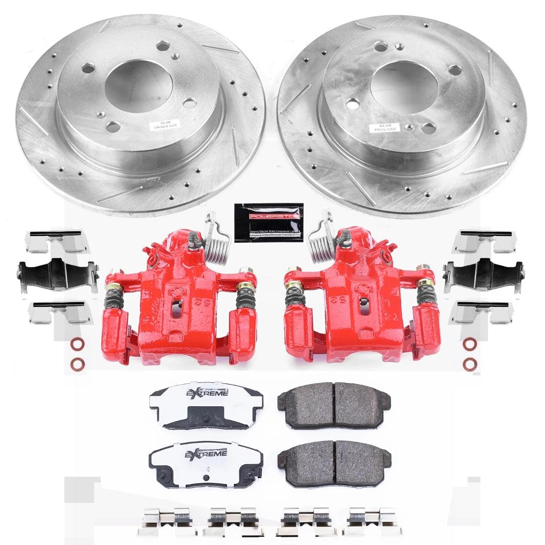 Power Stop KC741-26 Z26 Street Warrior Rear Brake Kit Infiniti Nissan For INFINITI G20 2001-2002, Nissan Sentra 2001 [Model Specific]
