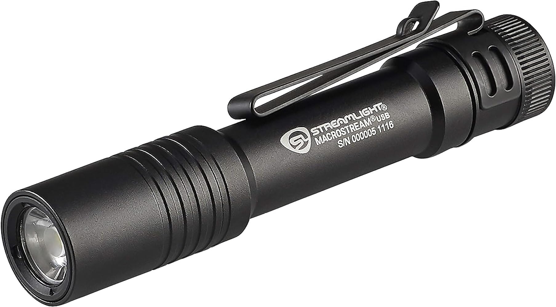 Streamlight MacroStream 66320 USB 500-Lumen 2000-Candela Rechargeable Compact EDC LED Flashlight with USB Cable, Black