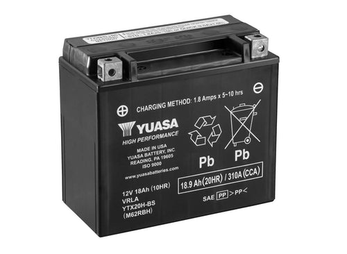 Yuasa YTX20H-BS Battery, Multicolor, YUAM62RBH One Size