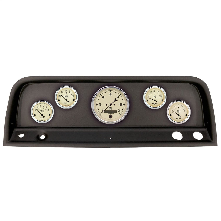 AutoMeter Dash Kit Direct Fit, (3 3/8" X1, 2 1/16" X4), Chevrolet Truck 64-66, Antique Beige (2109-02)