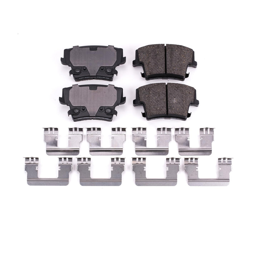 Power Stop Front Brake Kit For Chrysler 300 2005-23 |Dodge Charger 2006-23 |Challenger 2009-23 |Magnum 2005-08 - Ceramic Brake Pads With Installation Hardware, 17-1057