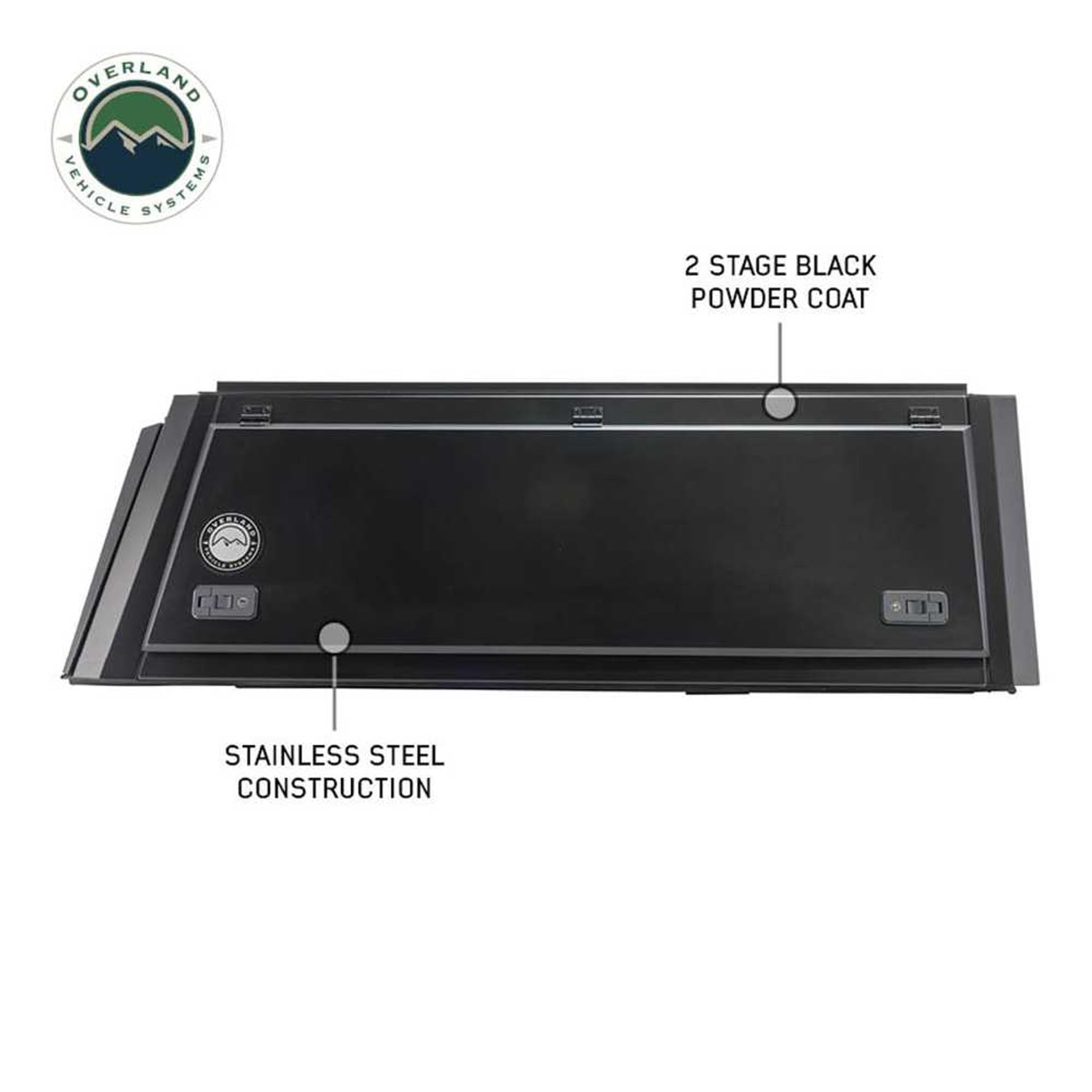 Expedition - Overland Vehicle Systems - Truck Cap W/Full Wing Doors W/Full Window, Front and Rear Windows & 3rd Brake Light