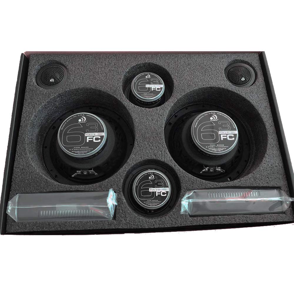6.5" Massive Audio FC6.3 | 3-Way Component Speaker Kit – 150W RMS / 300W Peak, 4 Ohm Car Audio System with Tweeters & Crossovers – High-Performance Sound Upgrade