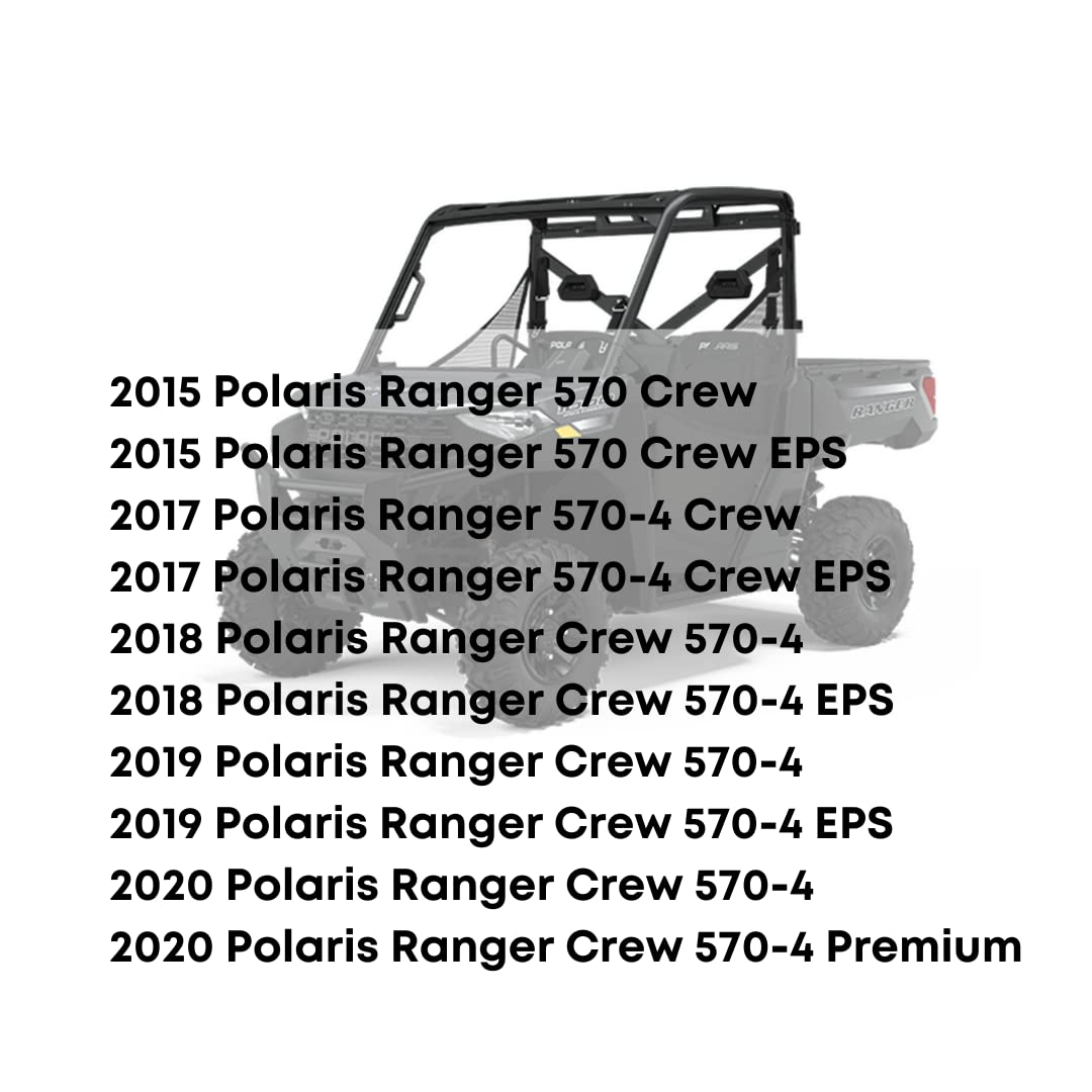Front Rugged Propeller Shaft for Polaris Ranger 570, Powder Coated Black Shafts for Extreme Durability, U-Joints with Greased Fittings, See Fitments in Description OEM: 1333092