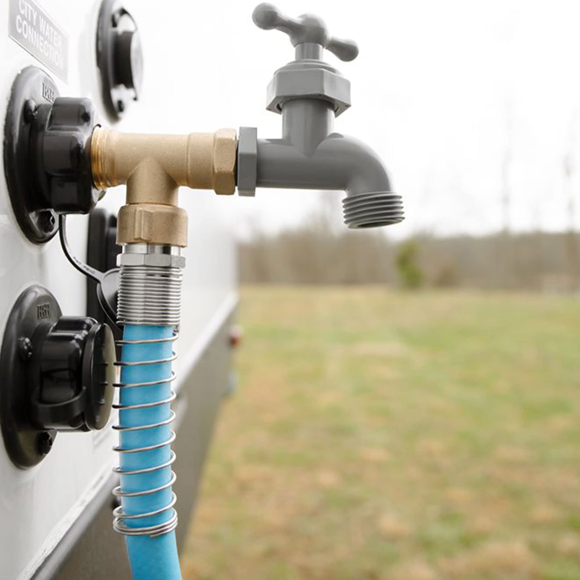 EVOFlex Camco 75-Ft RV Drinking Water Hose - Features Extra Flexible Design w/Stainless Steel Strain Relief Ends - Lead-Free, BPA-Free and Phthalate-Free - 5/8” Inside Diameter (22597)