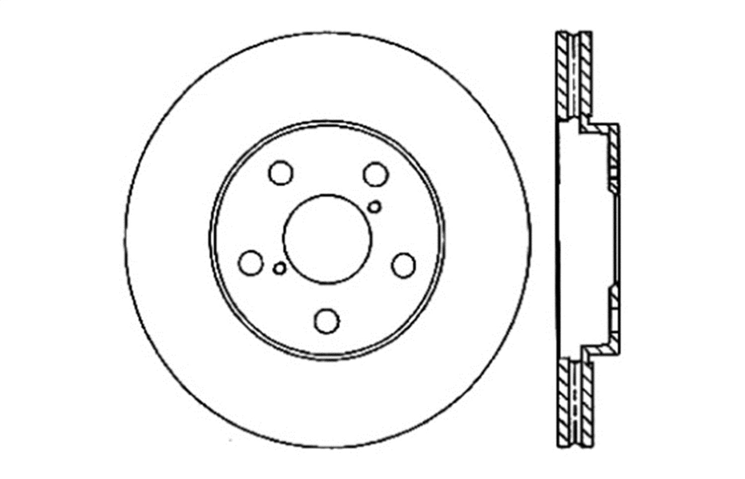 Sport StopTech 128.44139R Cross Drilled Brake Rotor (Front Right), 1 Pack