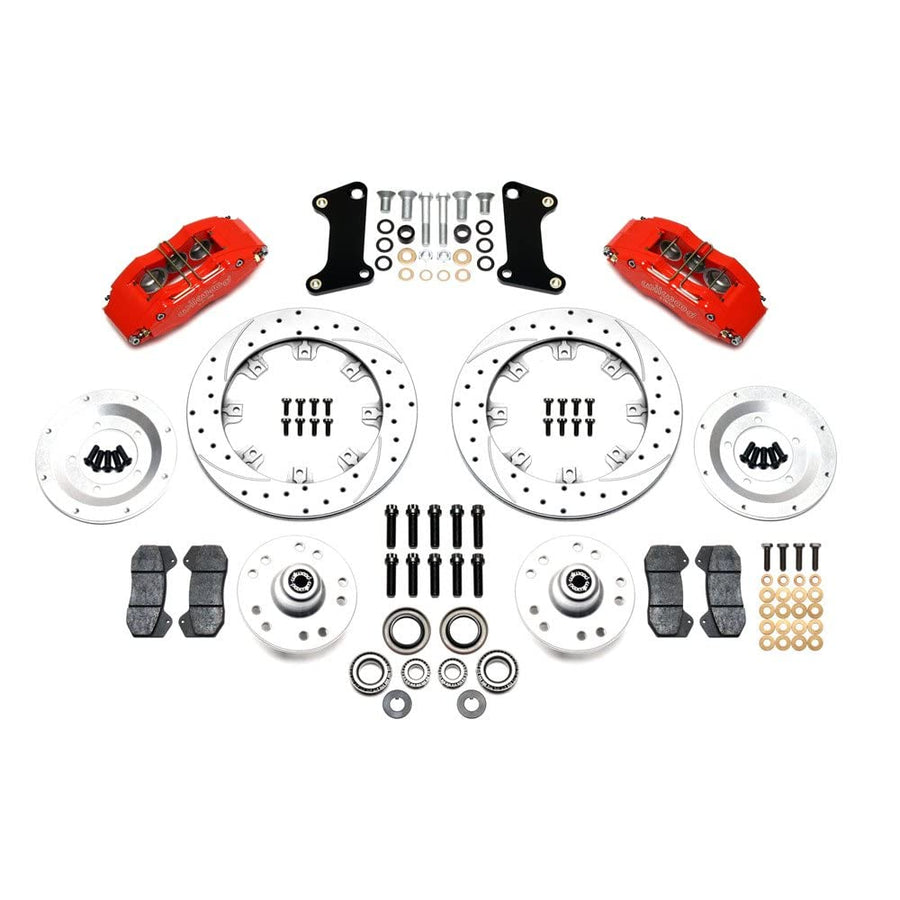 Front Hub Kit DP6A,12.19", Drill-Zinc, Red