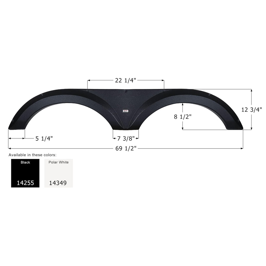 Fender Skirt ICON 14349, Tandem, Jayco, FS4255, Polar White
