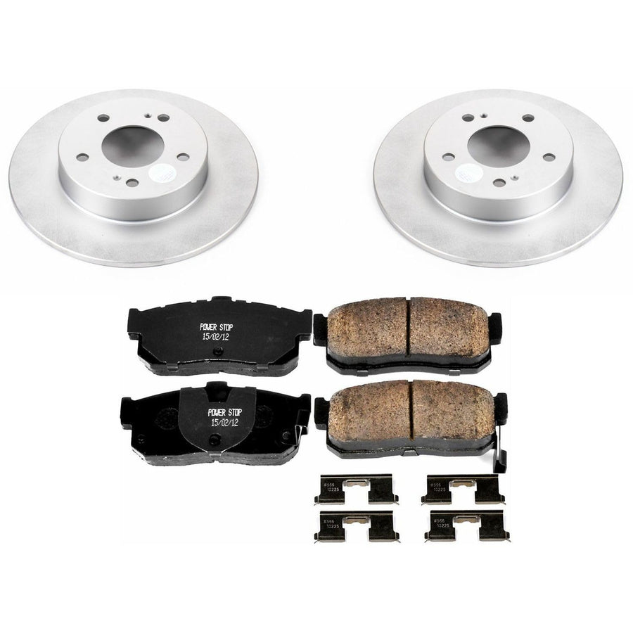 Power Stop CRK1168 Brake Rotor Coated & Ceramic Brake Pads- rear For INFINITI I30 1996-2001, Nissan Maxima 1995-2001 [Model Specific]