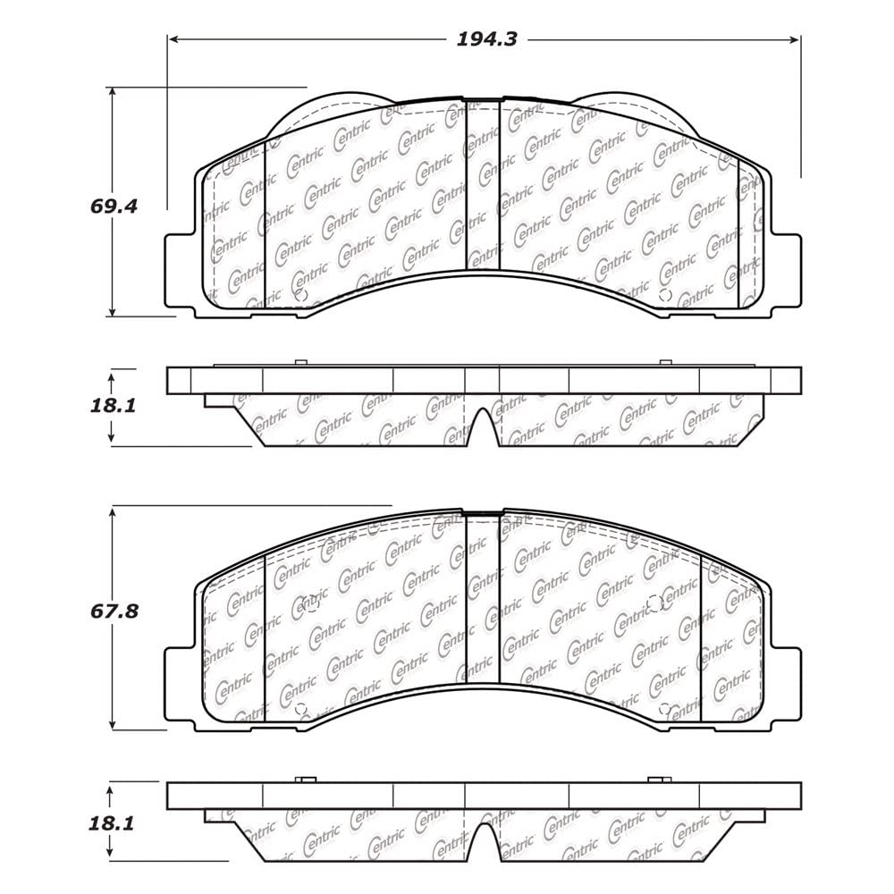 105.14140 Centric POSI-QUIET Automotive Brake Pads